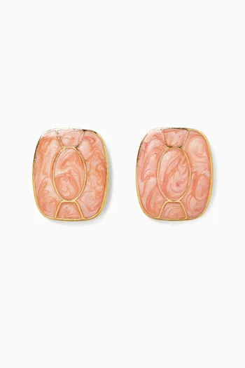 1990s Vintage Rectangular Earrings