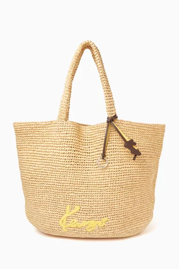 Large Basket Bag in Raffia