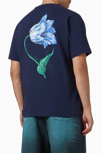 Tulip-print T-shirt in Cotton-jersey