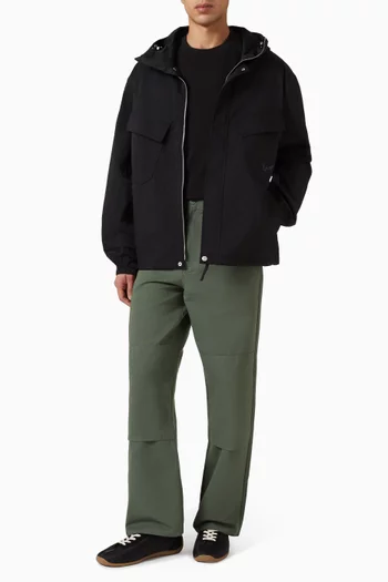 Signature Short Windbreaker Jacket in Washed Nylon