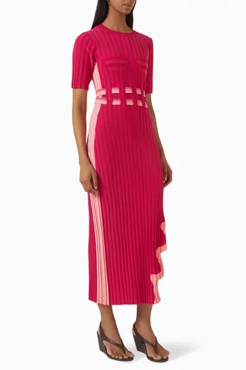 Jodie Pleated Maxi Dress in Knit