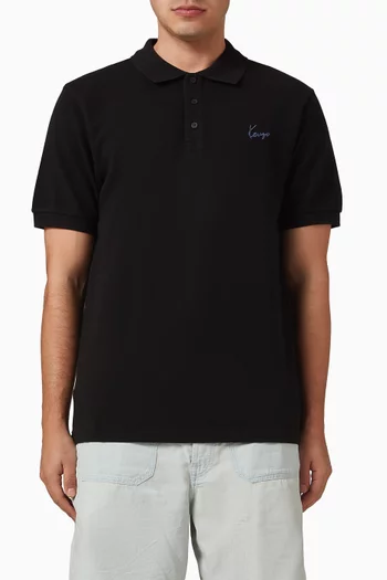 Signature Slim-fit Polo T-shirt in Cotton-piqué