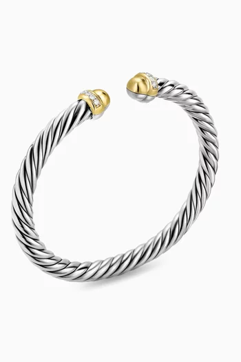 Cable Flex® Bracelet in Sterling Silver & 14kt Yellow Gold