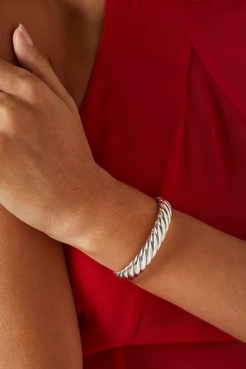 Sculpted Cable Flex Bracelet in Sterling Silver