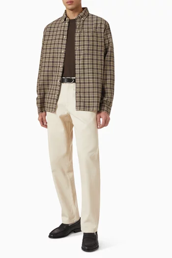 Check Shirt in Organic Cotton-blend
