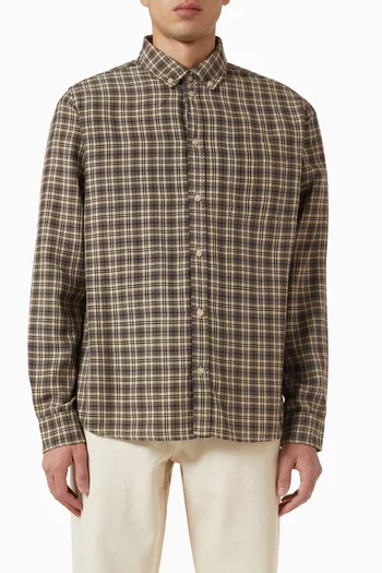 Check Shirt in Organic Cotton-blend