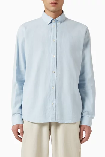 Shirt in Cotton-linen Blend