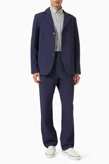 Stripe Shirt in Cotton-linen Blend