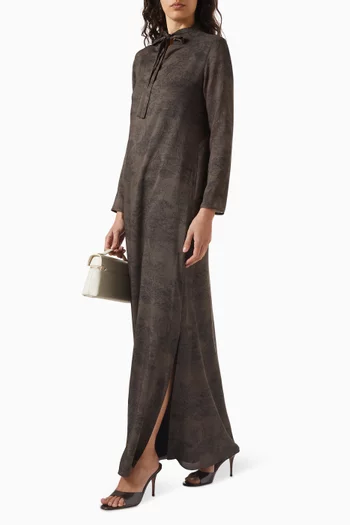 Printed Column Maxi Dress