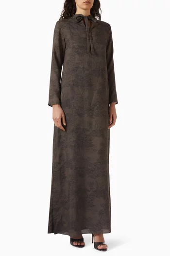 Printed Column Maxi Dress