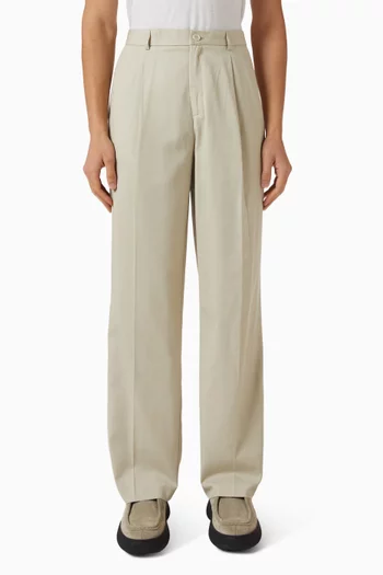Pleated Suit Pants in Twill