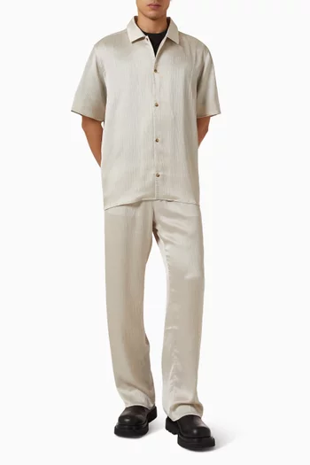 Casual Pants in Plissé