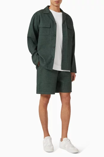 Check Shorts in Seersucker