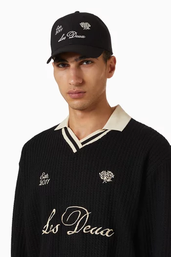 Deux Baseball Cap in Cotton-twill