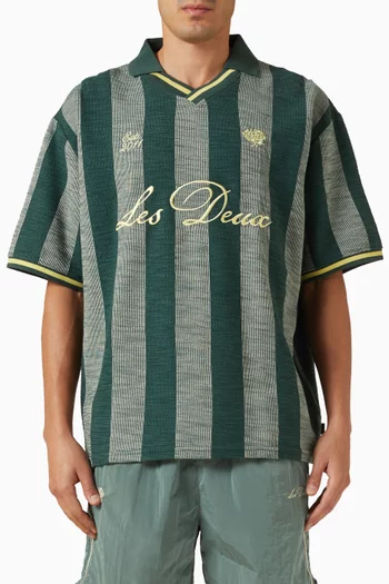 Stripe Jacquard Football Jersey