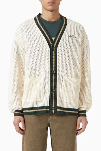 Lace Knitted Cardigan in Cotton