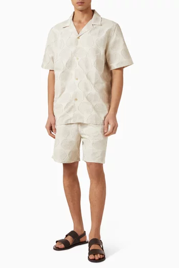 Dahlia Jacquard Short-sleeve Shirt