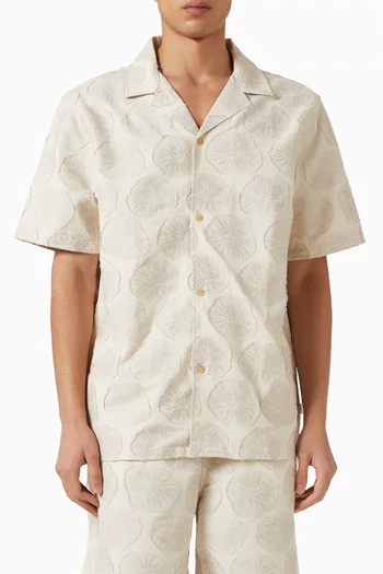 Dahlia Jacquard Short-sleeve Shirt