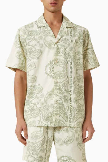 Paisley All-over Print Shirt in Organic Cotton