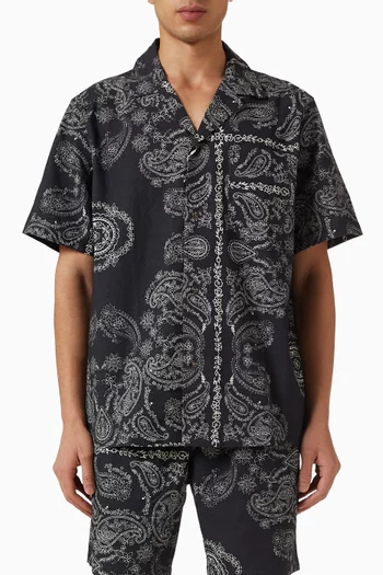 Paisley All-over Print Shirt in Organic Cotton