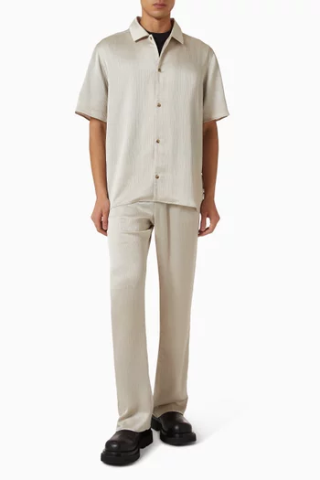 Short-sleeve Shirt in Plissé