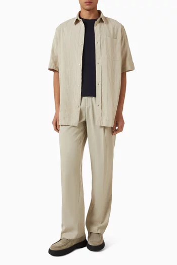 Structured Short-sleeve Shirt in Cotton