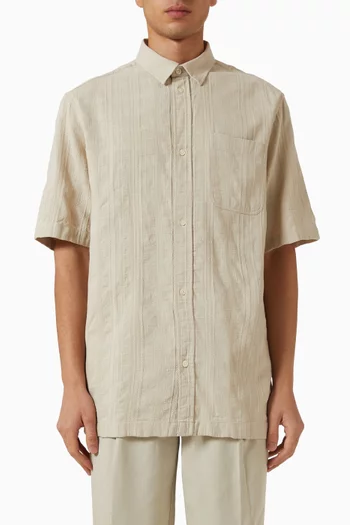 Structured Short-sleeve Shirt in Cotton