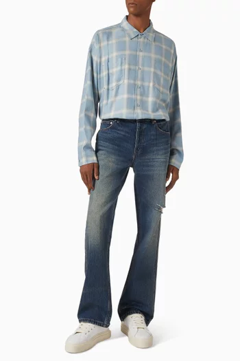 Dark Wash Straight-leg Jeans in Denim