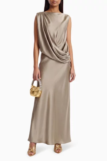 Yaluma Maxi Dress in Satin