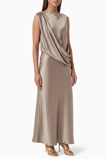 Yaluma Maxi Dress in Satin