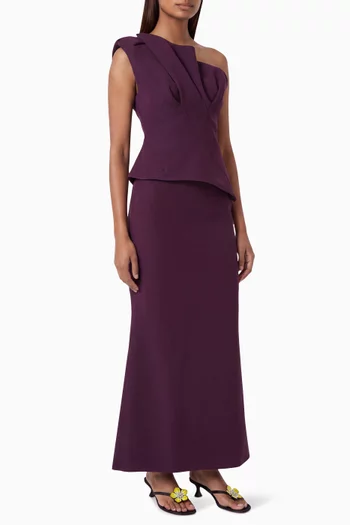 Lugano One-shoulder Dress in Scuba