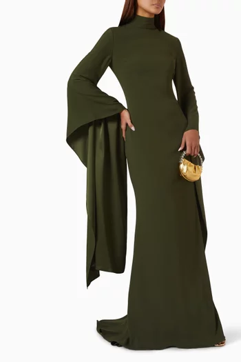 Dragon Gown in Crepe Cady