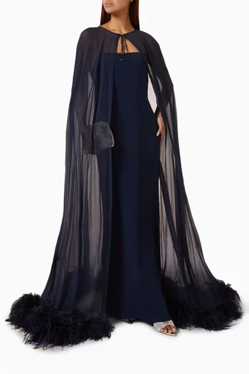 Grace Cape Dress in Silk