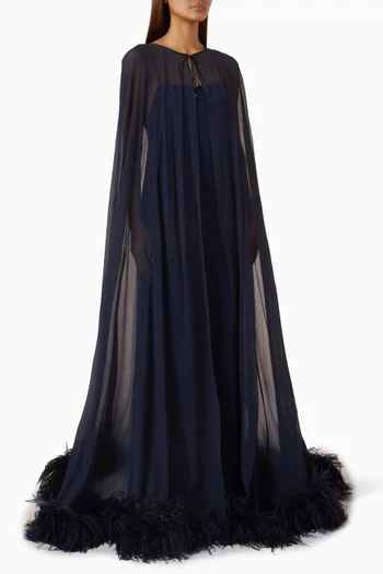 Grace Cape Dress in Silk