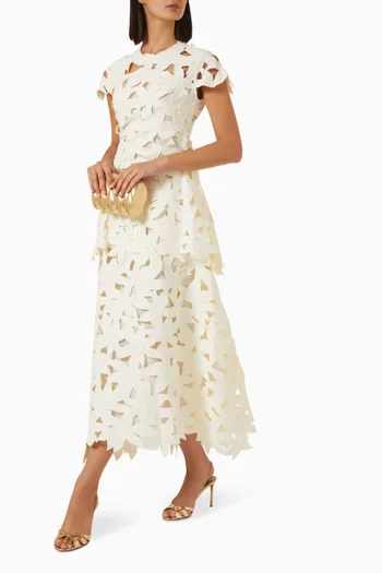 Neve Embroidered Midi Dress