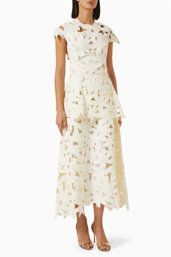 Neve Embroidered Midi Dress