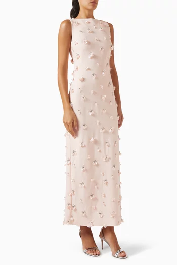 Demi Draped Cape Gown in Jersey