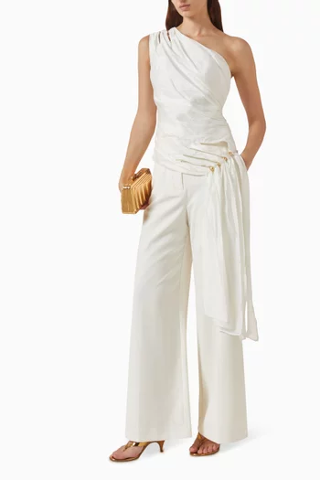 Capture One-shoulder Top in Tencel Blend