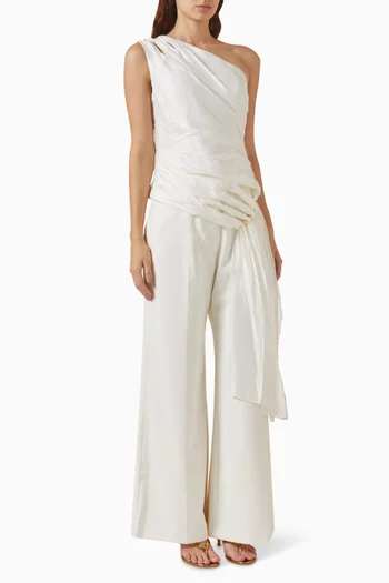 Capture One-shoulder Top in Tencel Blend
