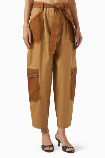 Aster Tuck Pants in Cotton