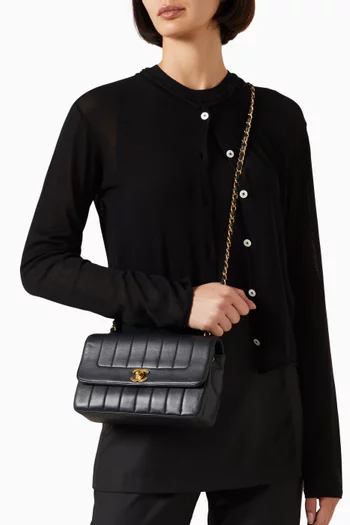 Mademoiselle Flap Bag in Quilted Leather
