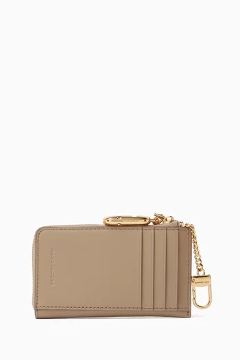 Scene Top Zip Wallet in Leather