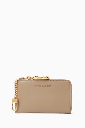 Scene Top Zip Wallet in Leather