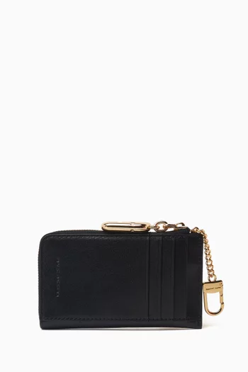 Scene Top Zip Wallet in Leather
