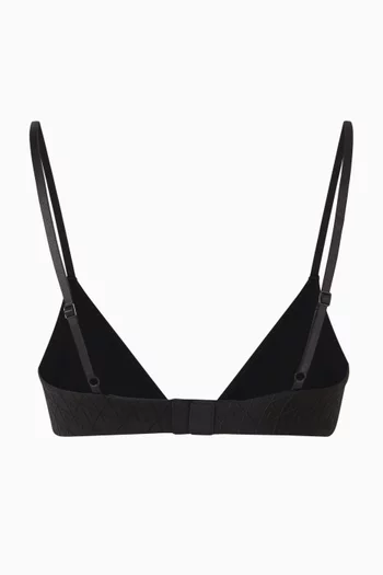 Embossed Emblem Triangle Bra