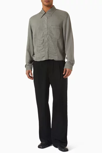 Sift Zip Shirt in Viscose Blend