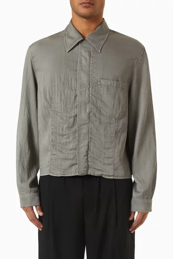 Sift Zip Shirt in Viscose Blend