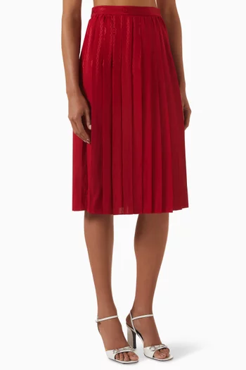 Interlocking Chain Skirt in Silk Jacquard