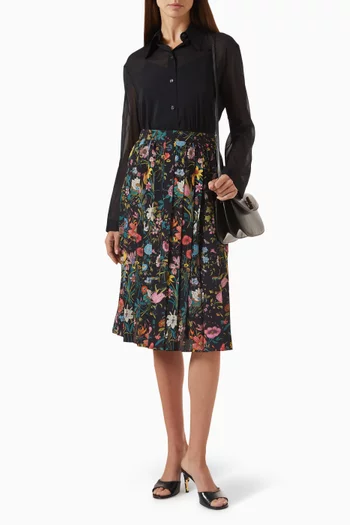 Sheer Shirt in Silk Stretch Chiffon