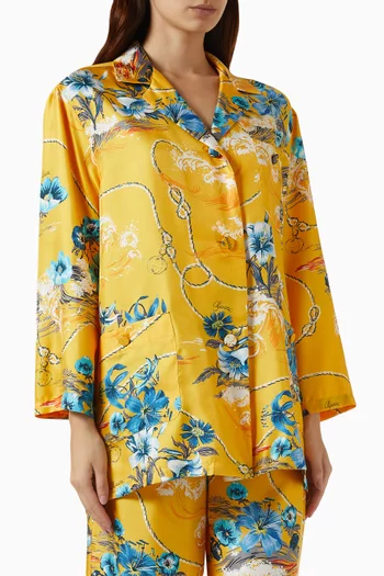Printed Shirt in Silk-twill